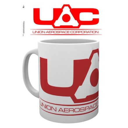DOOM UAC bögre + kitűzőcsomag - (Union Aerospace Corporation)