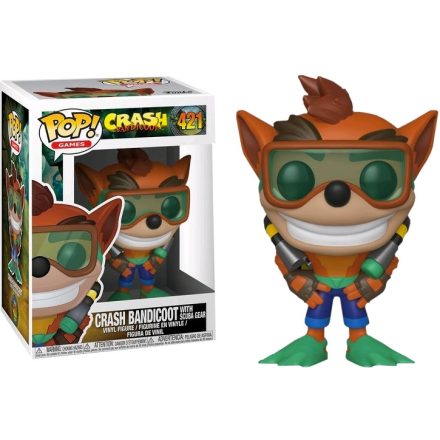 Funko Pop! #421 - Crash Bandicoot with Scuba Gear figura (Crash Bandicoot)