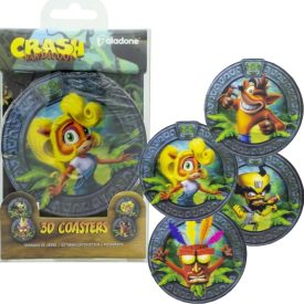 Crash Bandicoot 3D poháralátét (4 db) (Paladone)