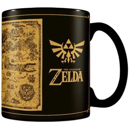 Legend of Zelda Map Silhouette hőre változó bögre (Pyramid)
