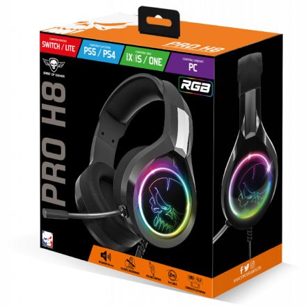 Spirit of Gamer PRO-H8 RGB headset (MIC-PH8)