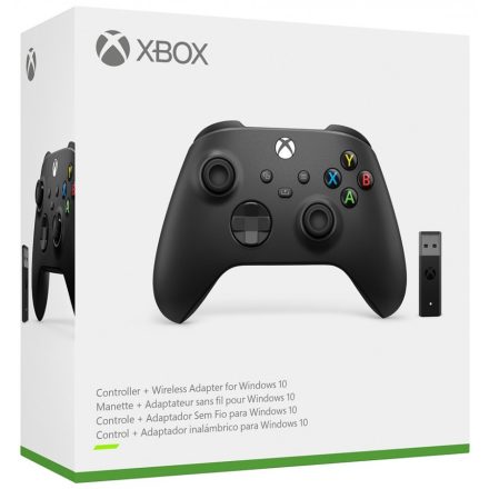 Xbox Series Wireless Controller Carbon Black + Wireless Adapter for Windows 10