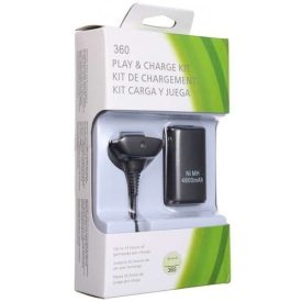 Xbox 360 Play and Charge Kit fekete (4800 mAh)