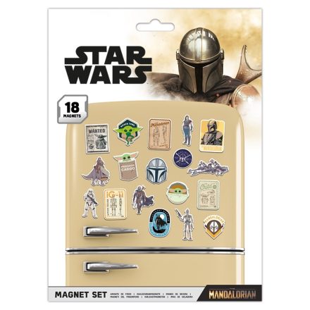 Star Wars The Mandalorian Bounty Hunter hűtőmágnes szett (18 db)