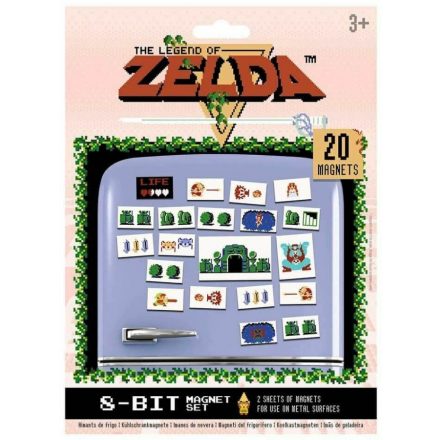 The Legend of Zelda Retro 8-Bit hűtőmágnes szett (20 db-os)