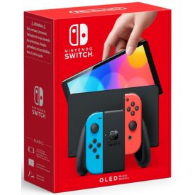   Nintendo Switch OLED Modell 64GB Neon Blue + Neon Red (kék-piros) (NSH007)