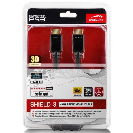 Speedlink SHIELD-3 High Speed HDMi kábel 3m (SL-4416-BK-300)
