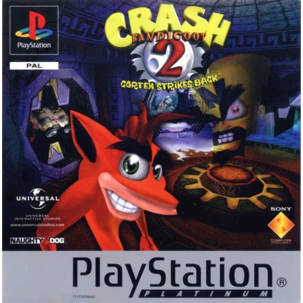 Crash Bandicoot 2: Cortex Strikes Back (PS1) (Platinum, angol, komplett) (használt)