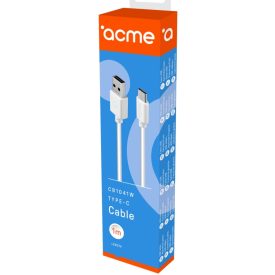 ACME CB1041W USB-C kábel fehér 1m