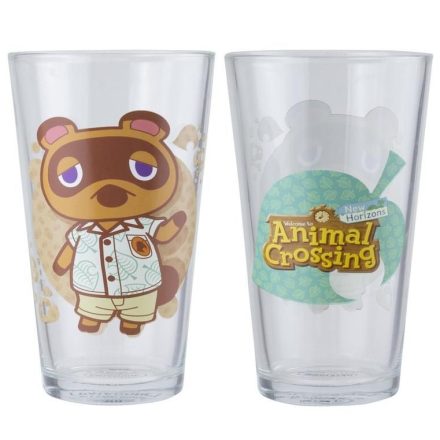 Animal Crossing New Horizons Tom Nook üvegpohár 400ml (Paladone)