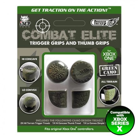 TriggerTreadz Combat Elite Green Camo kontroller analóg és ravasz védőgumi szett (4 darabos) (Imp Tech)