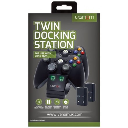 Venom Xbox 360 Twin Docking Station töltőállomás fekete (VS2891)