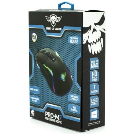 Spirit of Gamer PRO M7 RGB egér (S-PM7)