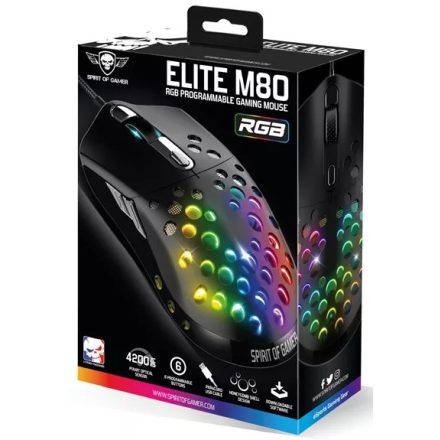 Spirit of Gamer ELITE M80 RGB egér (S-EM80)