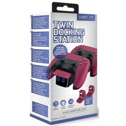 Venom PlayStation 5 (PS5) DualSense Twin Docking Station töltőállomás (VS5010)