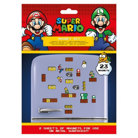 Super Mario Mushroom Kingdom hűtőmágnes szett (23 darabos)