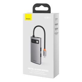   Baseus Metal Gleam Series 4 az 1-ben USB hub (USB-C - USB 3.0 + USB 2.0 + HDMI + USB-C PD)