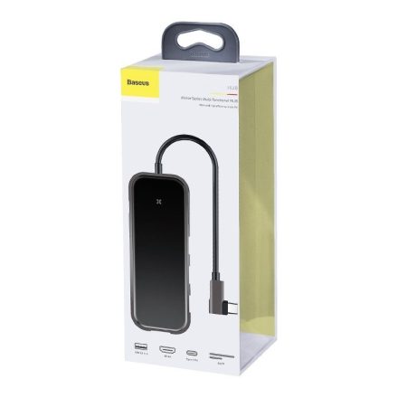 Baseus USB Hub adapter 6 az 1-ben (USB-C - 3x USB 3.0 + HDMI + USB-C PD + SD / microSD)