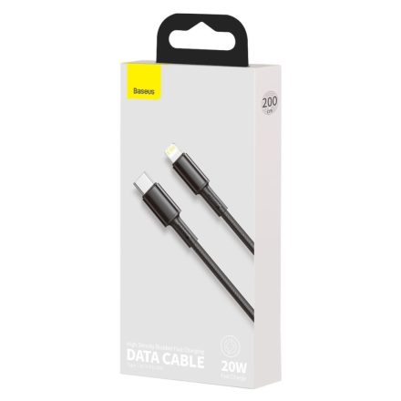Baseus USB-Type C / Lightning gyorstöltő kábel 20W, 2 méter fekete (CATLGD-A01)