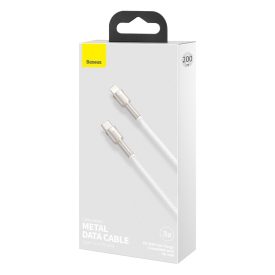   Baseus Cafule USB-C Lightning kábel, PD, 20W, 2 m (fehér) (CATLJK-B02)