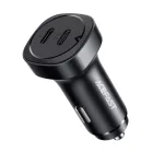 Acefast B2 autós töltő, 72W, 2x USB-C (fekete)
