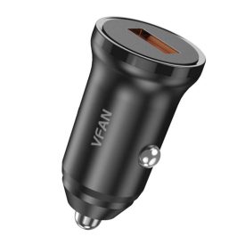   Vipfan C02 autós töltő, USB, 18W, Quick Charge 3.0 (fekete)