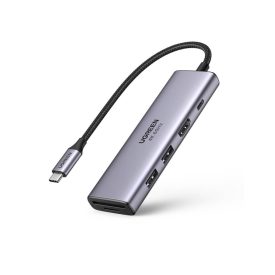   UGREEN CM511 5 az 1-ben adapter USB-C hub (2x USB, HDMI, USB-C, TF / SD) (szürke)