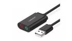 UGREEN 15 cm-es USB külső hangkártya (fekete)
