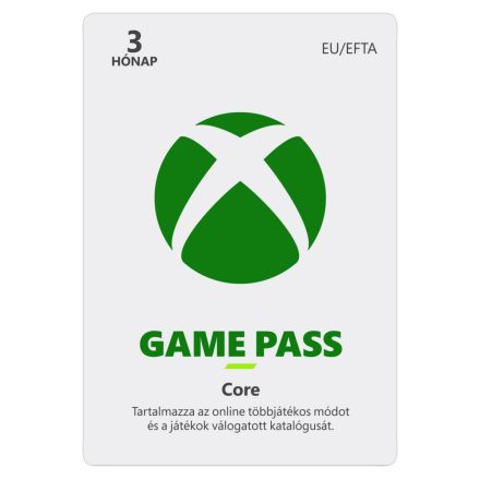 Game Pass Core előfizetés 3 hónap