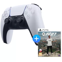   Sony PlayStation 5 DualSense Wireless Controller - White + EA Sports FC 27