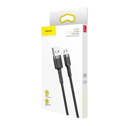 Baseus USB - micro USB kábel Cafule Nylon QC3.0 1.5A 2m fekete (CAMKLF-CG1)