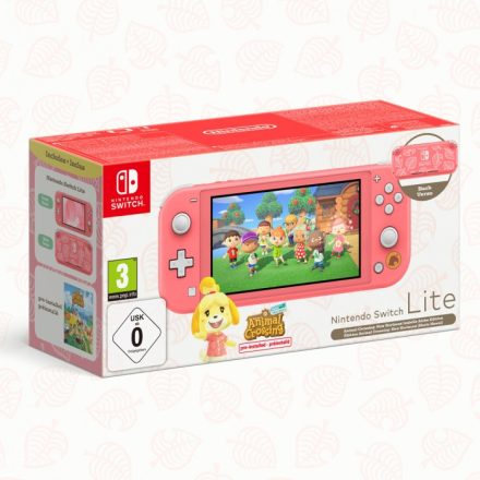 Nintendo Switch Lite Coral (korall) + Animal Crossing: New Horizons