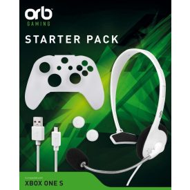   ORB Xbox One S kontroller kezdőcsomag (3 méteres töltő, vezetékes headset, védőgumi)