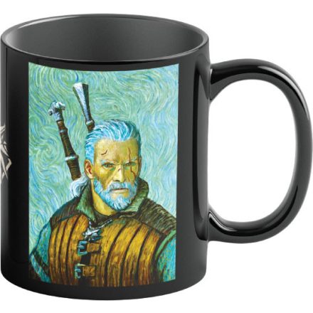 Game Art Chronicles: The Witcher Geralt Van Gogh hőre változó bögre (450 ml)