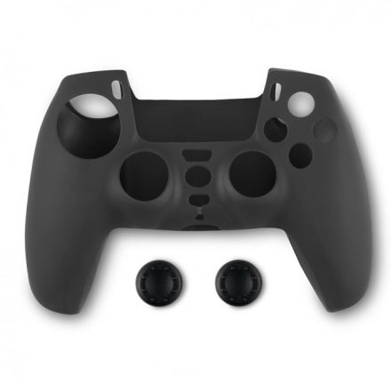 PS5 Spartan Gear kontroller szilikon védőtok & Thumb Grips analóg védőgumiszett (fekete)