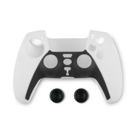   PS5 Spartan Gear kontroller szilikon védőtok & Thumb Grips analóg védőgumiszett (fehér)