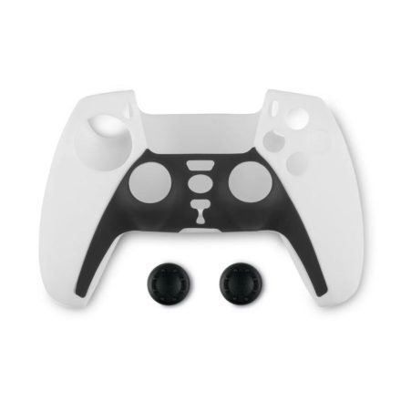 PS5 Spartan Gear kontroller szilikon védőtok & Thumb Grips analóg védőgumiszett (fehér)