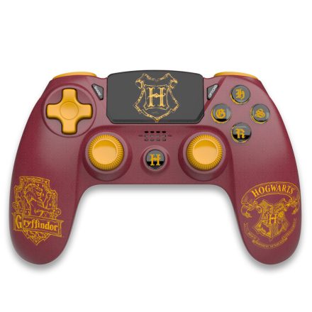 Freaks & Geeks PS4 piros vezeték nélküli kontroller, 3,5 mm jack csatlakozó, világító gombok – Harry Potter Griffendél (használt)
