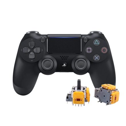 Sony DualShock 4 kontroller (Jet Black) (PS4) V2  (Factory Refurbished OEM) - Hall-szenzorral