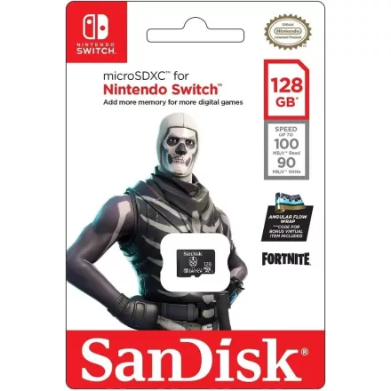 SanDisk MicroSDXC 128GB Nintendo Switch 100/90 MB/s - Fortnite Edition