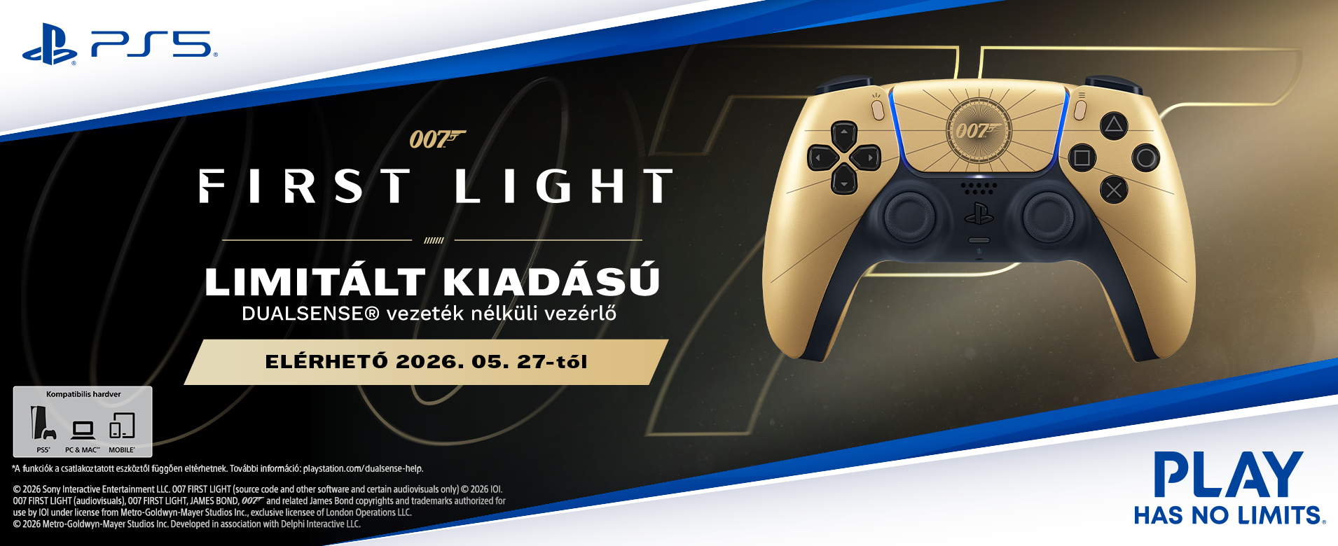 007 stílus a kezedben – limitált DualSense érkezik