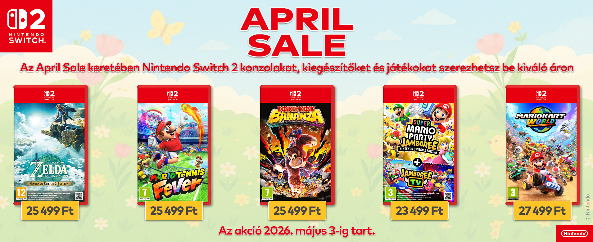 Nintendo April Sale - nagy leárazásokkal várunk