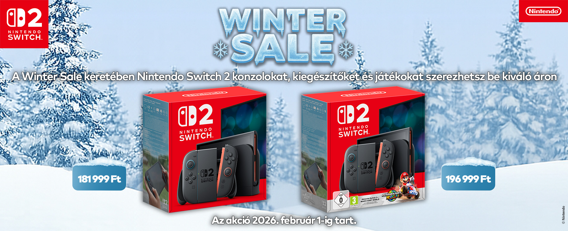 Komoly leárazás a Nintendo Switch 2 kínálatunkban!